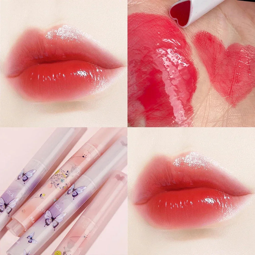 Thin Tube Heart-Shaped Lipstick Jelly Mirror Lip Gloss - LIPOXI