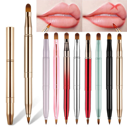 Dual-Use Retractable Lip & Eye Makeup Brush