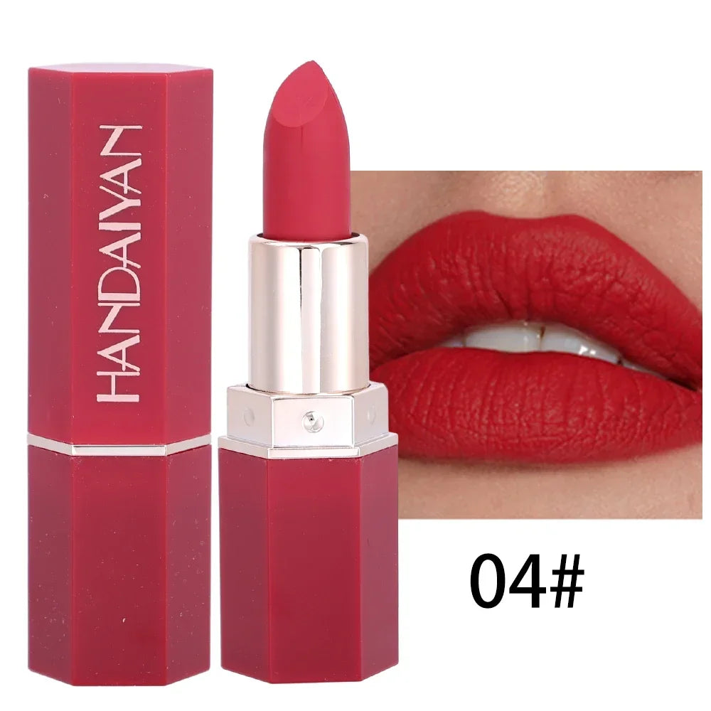 Rose Pink Nude Matte Velvet Lipstick Waterproof Beauty Makeup - LIPOXI