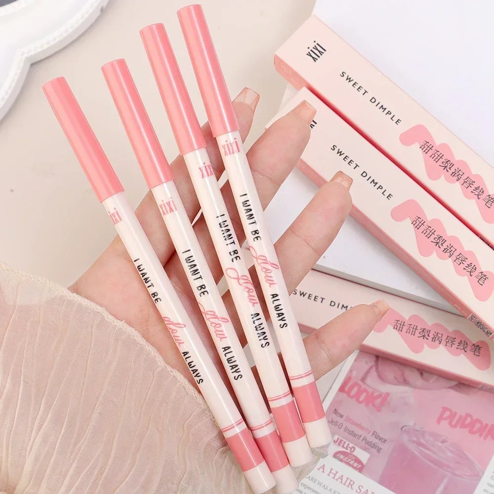 Nude Pink Lip Liner Pencil Waterproof Lasting Smooth Contour - LIPOXI