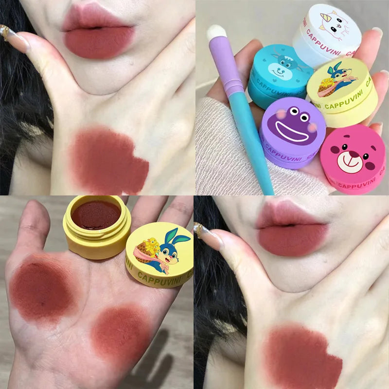 Matte Lip Mud Waterproof Clay Lipstick Blush Makeup Tint - LIPOXI