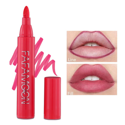 1pcs Lip Marker Stain Pen 2 in 1 Waterproof Matte Makeup - LIPOXI