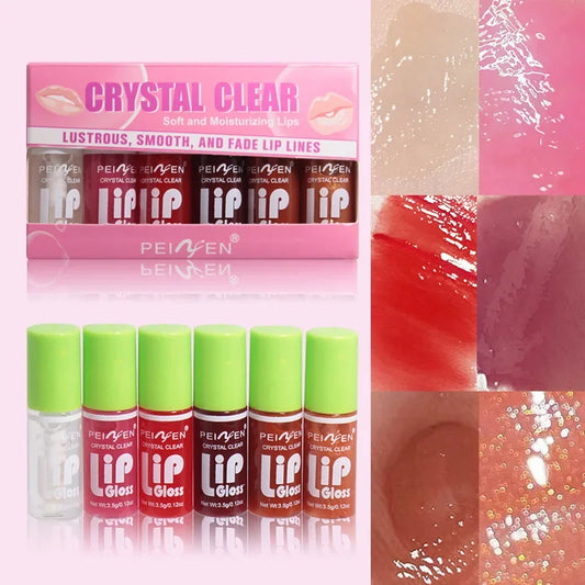 6pcs Set Cheap Korean Makeup Lip Oil Lipsticks Gloss Pack - LIPOXI