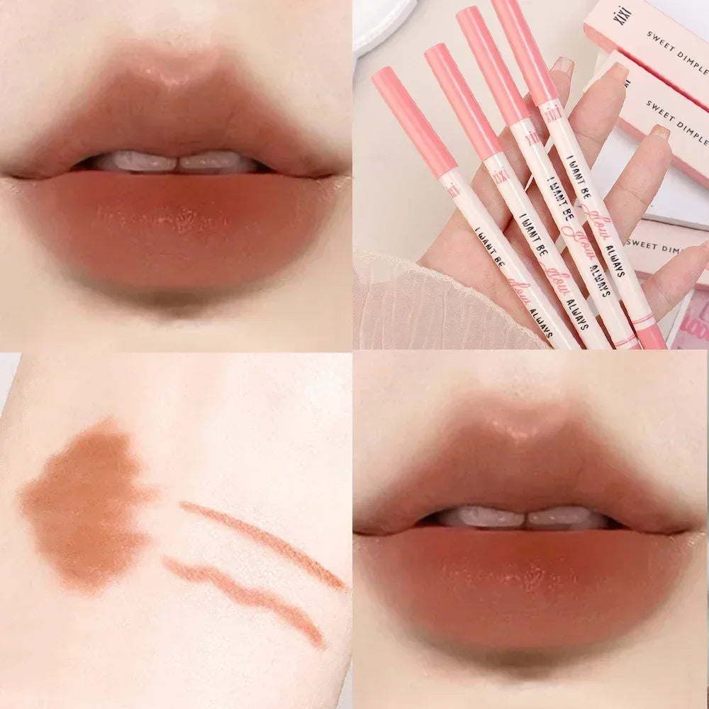 Nude Pink Lip Liner Pencil Waterproof Lasting Smooth Contour - LIPOXI