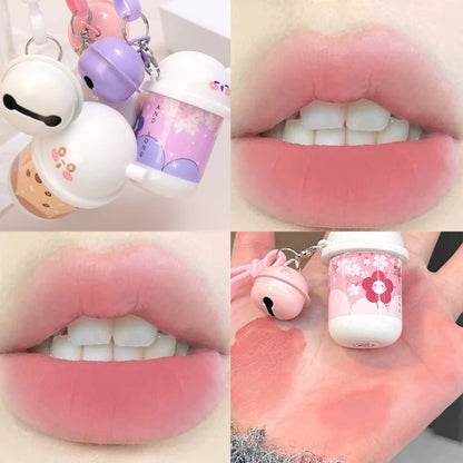 Cute Bear Keychain Lip Gloss Matte Lip Tint Makeup Cosmetics - LIPOXI