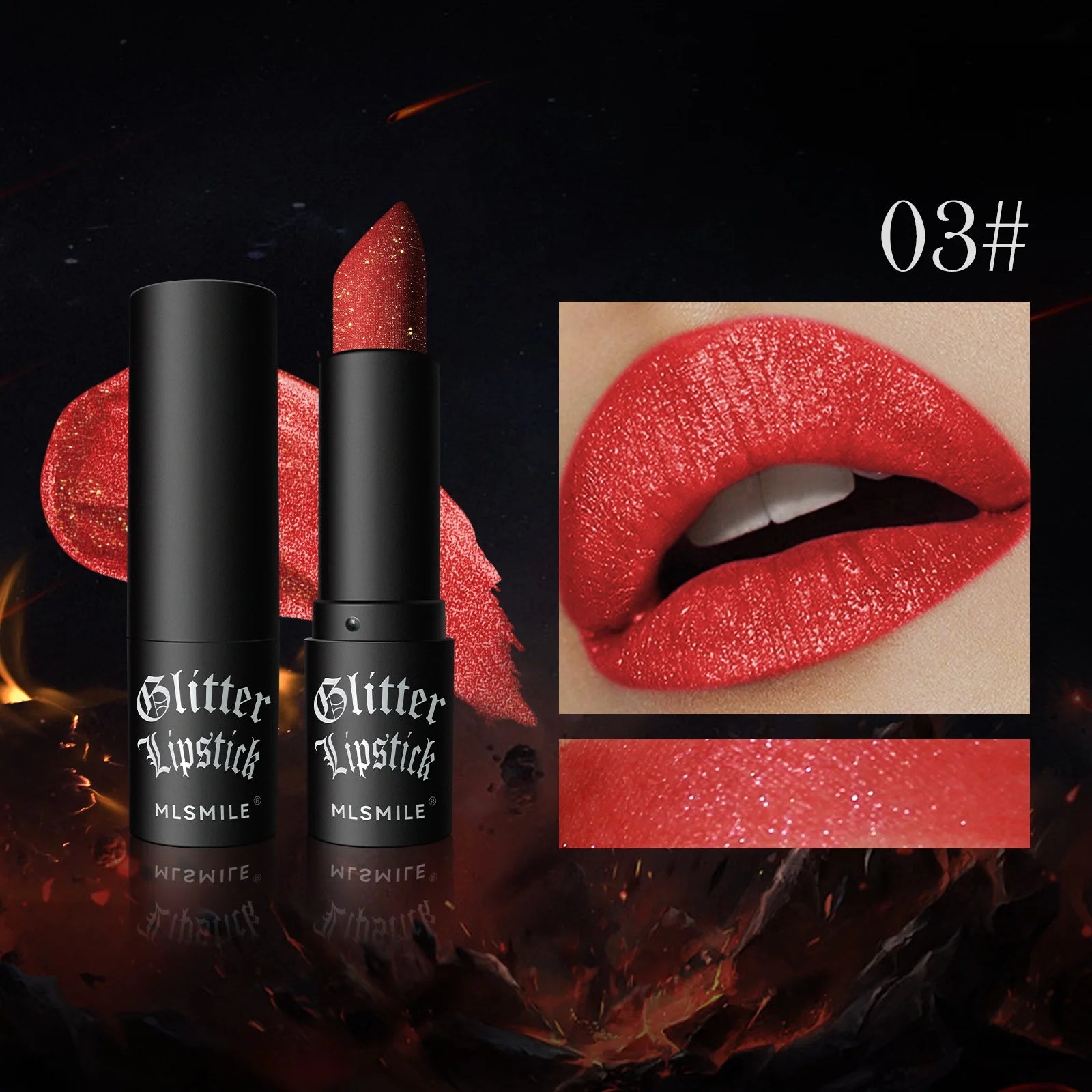 Waterproof Glitter Lipsticks Punk Style Matte Velvet Makeup - LIPOXI