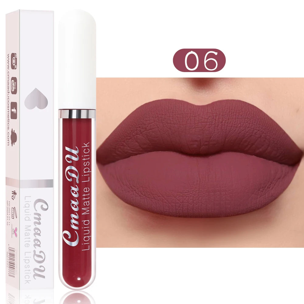 CmaaDu 18 Matte Mist Lip Glaze Long-lasting Lip Gloss - LIPOXI