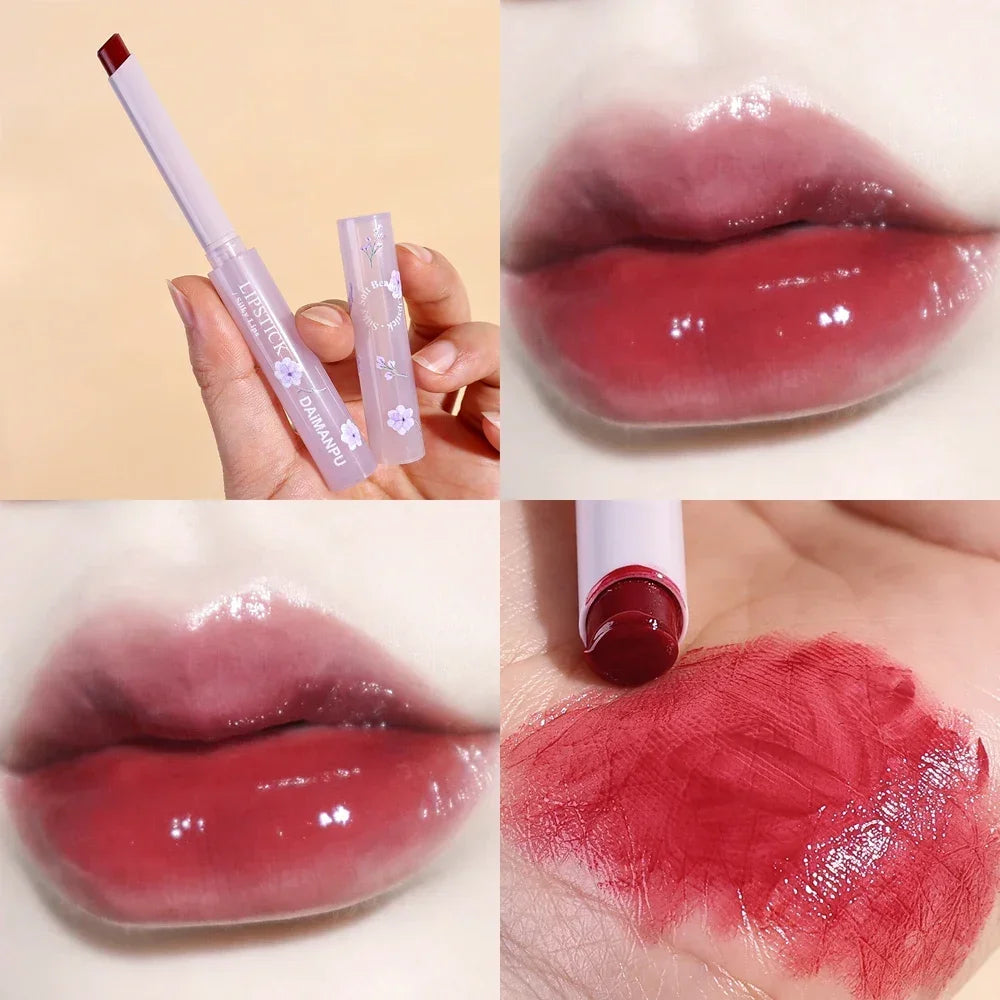 Thin Tube Heart-Shaped Lipstick Jelly Mirror Lip Gloss - LIPOXI