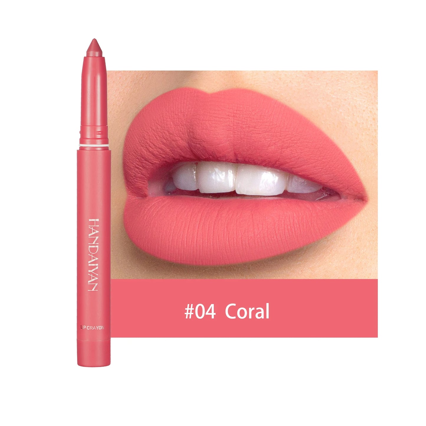 HANDAIYAN 12 Colors Crayon Lipstick High Pigment Matte Lip Liner - LIPOXI