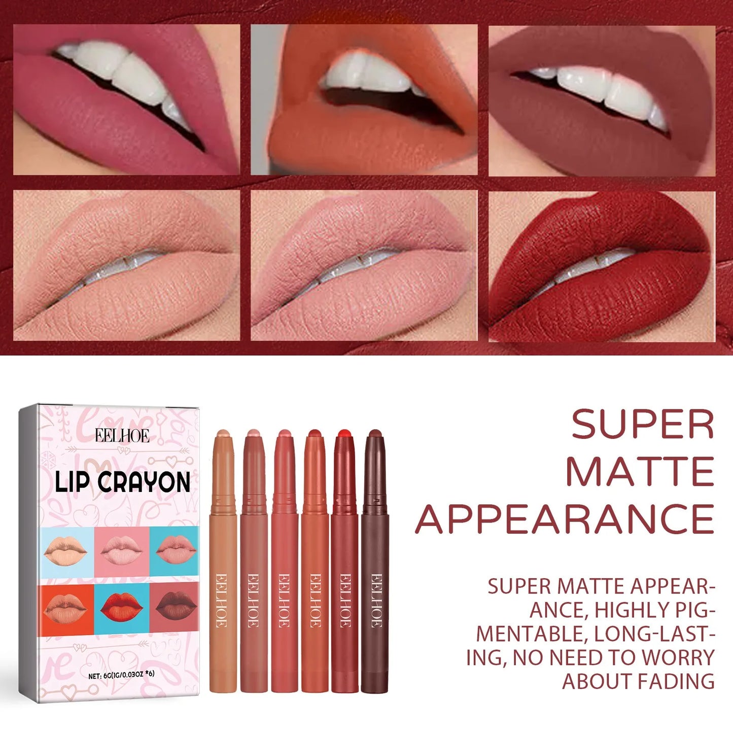 All-Day Waterproof Matte Lip Liner Set - LIPOXI