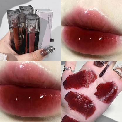 Dark Red Brown Lip Glaze - LIPOXI