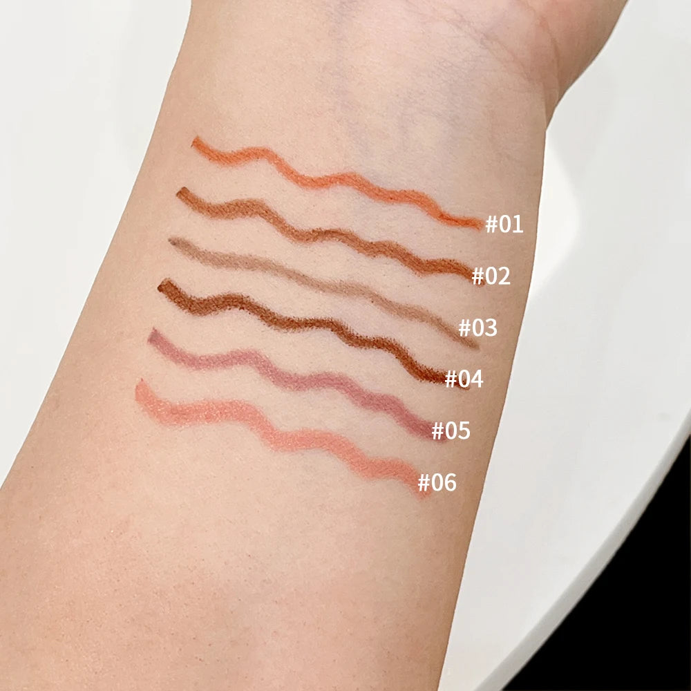 Matte Lipstick Pen Nude Brown Waterproof Lip Liner Pencil - LIPOXI