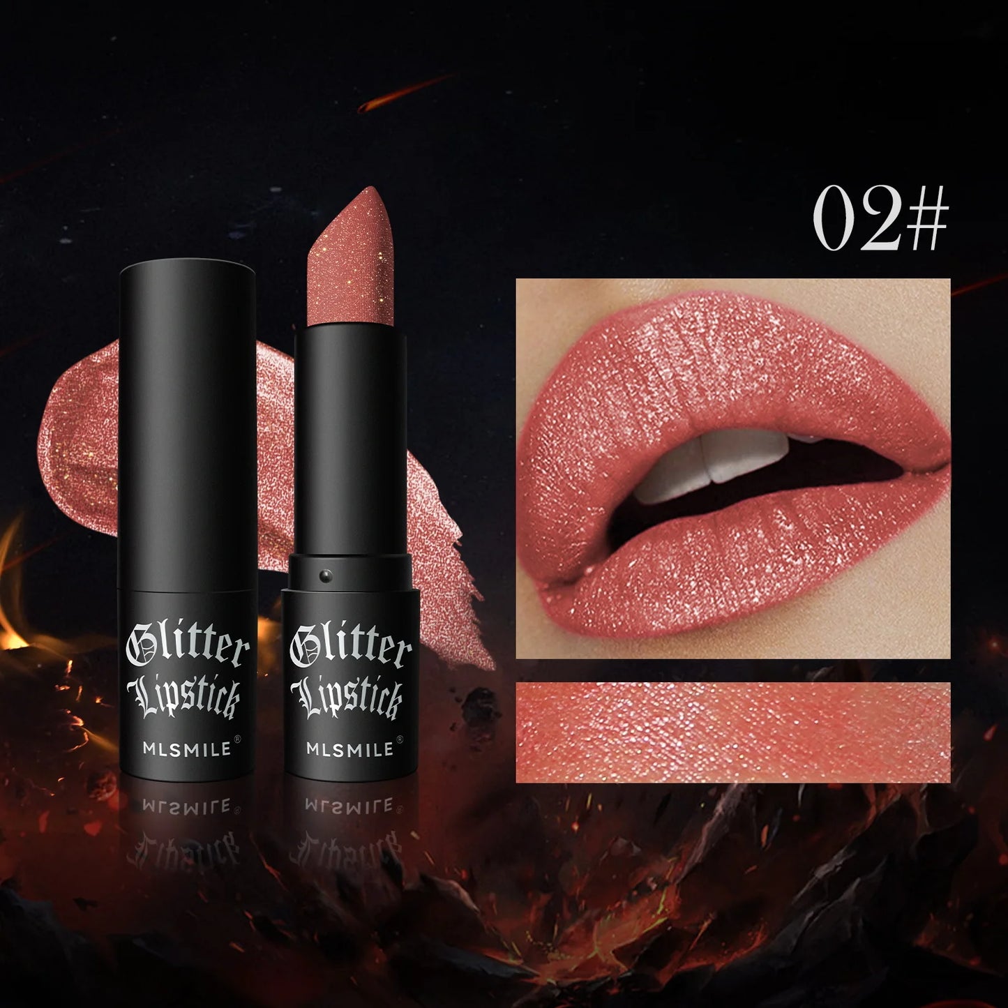 Waterproof Glitter Lipsticks Punk Style Matte Velvet Makeup - LIPOXI