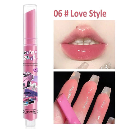 Jelly Mirror Lipstick Makeup Love Shape Long Lasting Gloss - LIPOXI