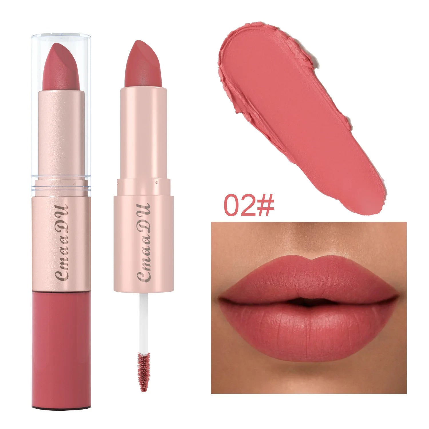 Double Ended Matte Lipstick Waterproof Velvet Lip Balm Gift - LIPOXI