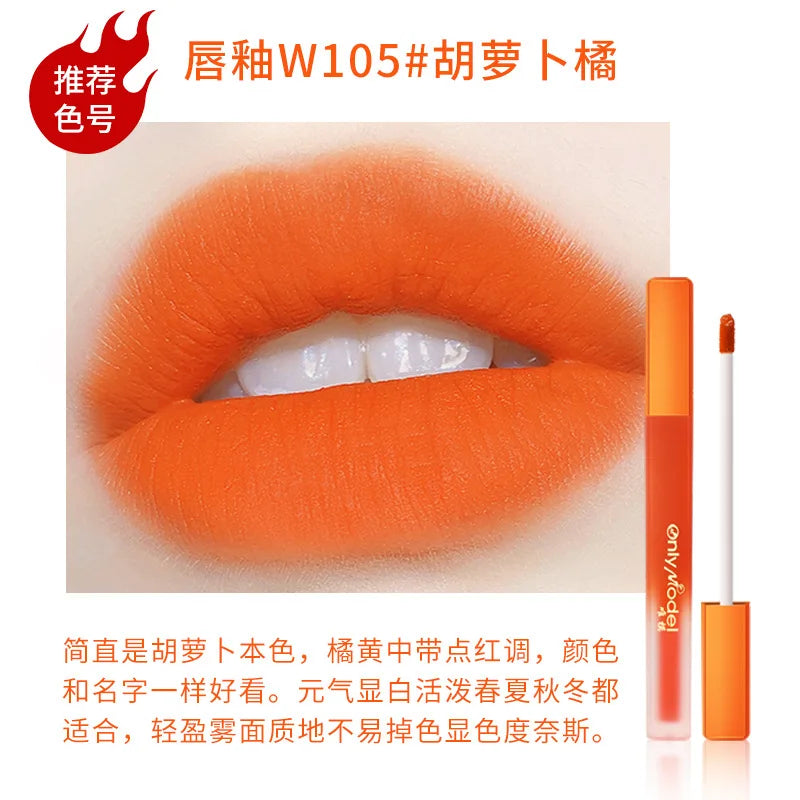 Orange Lipstick Waterproof Long Lasting Matte Makeup Velvet Tint - LIPOXI