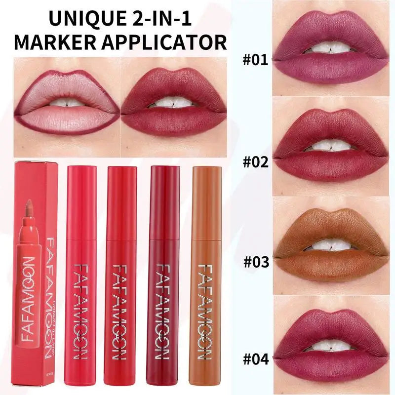 1pcs Lip Marker Stain Pen 2 in 1 Waterproof Matte Makeup - LIPOXI