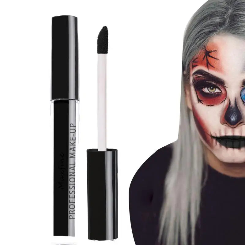 Bold Black & White Halloween Lipstick - LIPOXI