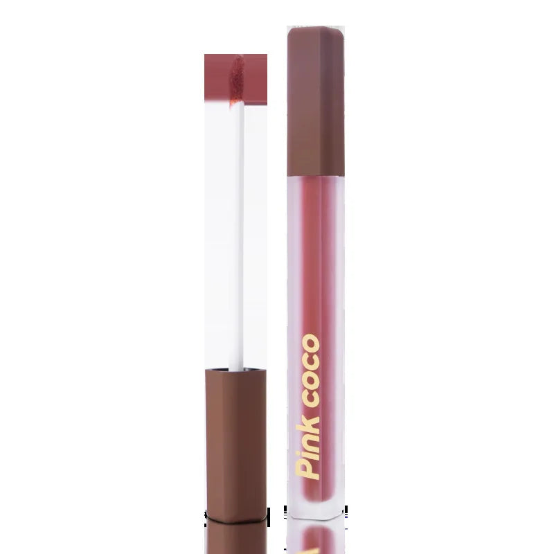 Pink Coco Light Satin Powder Lip Glaze Longlasting Matte Velvet - LIPOXI