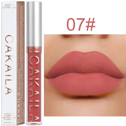 1PC Velvet Matte Lipstick Lip Gloss Light Red Long Lasting - LIPOXI