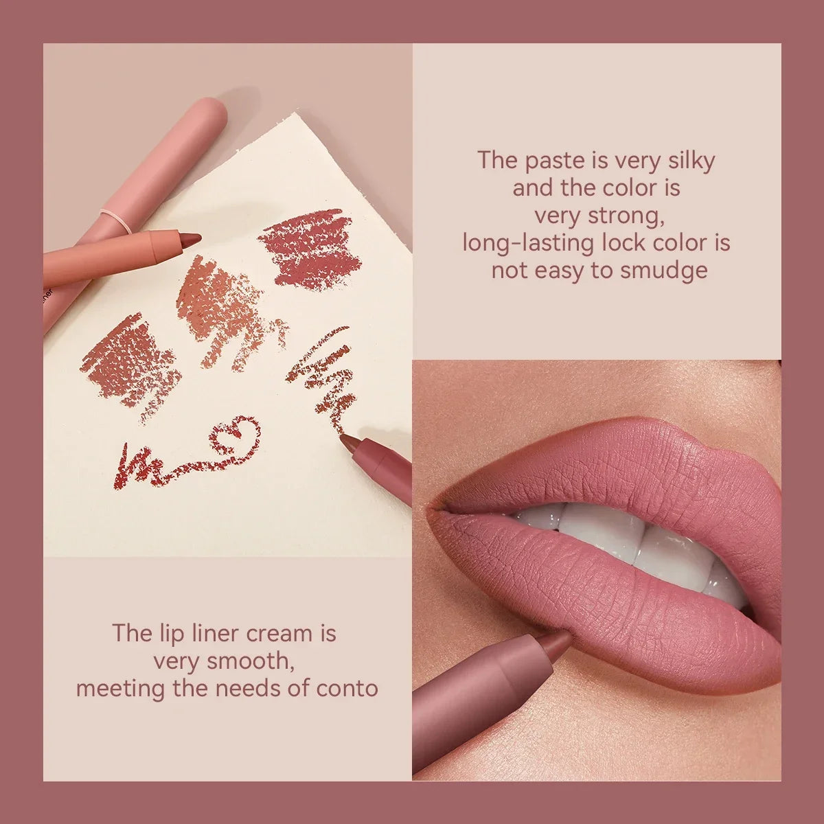 Seductive Red Waterproof Lip Liner Pencil - LIPOXI