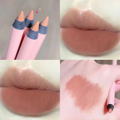 Matte Lipstick Pen Nude Brown Waterproof Lip Liner Pencil - LIPOXI