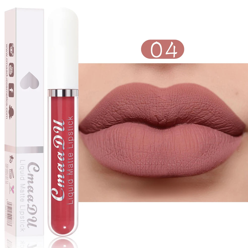 CmaaDu 18 Matte Mist Lip Glaze Long-lasting Lip Gloss - LIPOXI