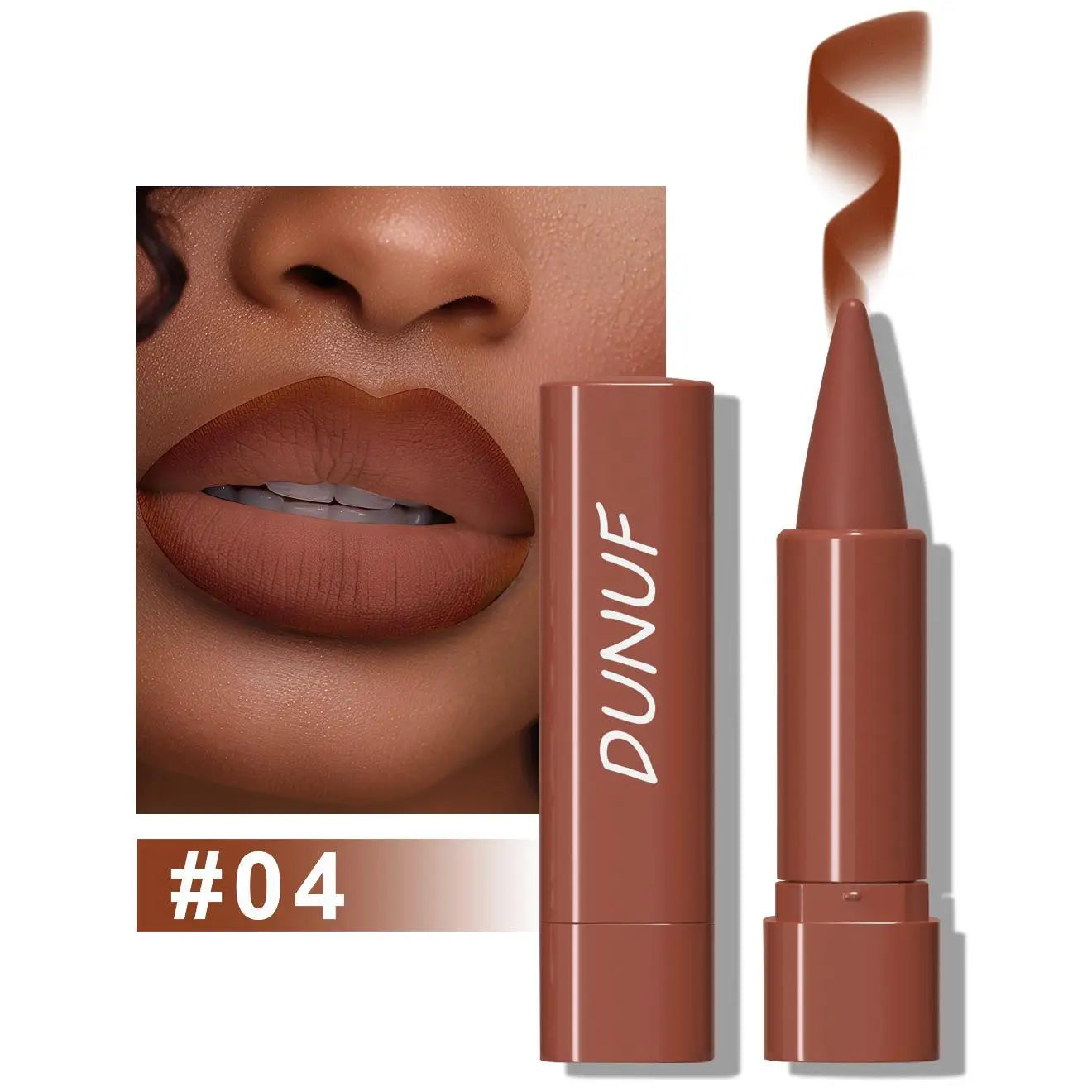 Tapered Gradient Lip Liner Matte Black Brown Velvet Lipstick - LIPOXI