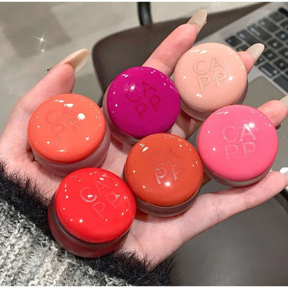 New Small Round Jar Lip Mud Matte Moisturize Waterproof Lip Cosmetics - LIPOXI