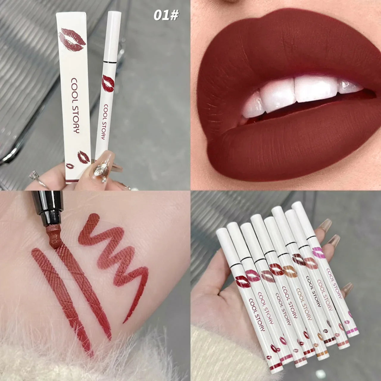 Natural Lipstick Pen Matte Soft Lip Liner Quick Drying - LIPOXI