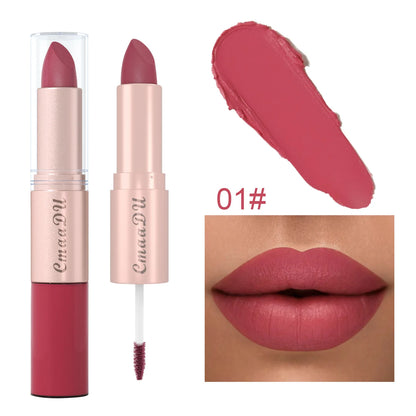 Double Ended Matte Lipstick Waterproof Velvet Lip Balm Gift - LIPOXI