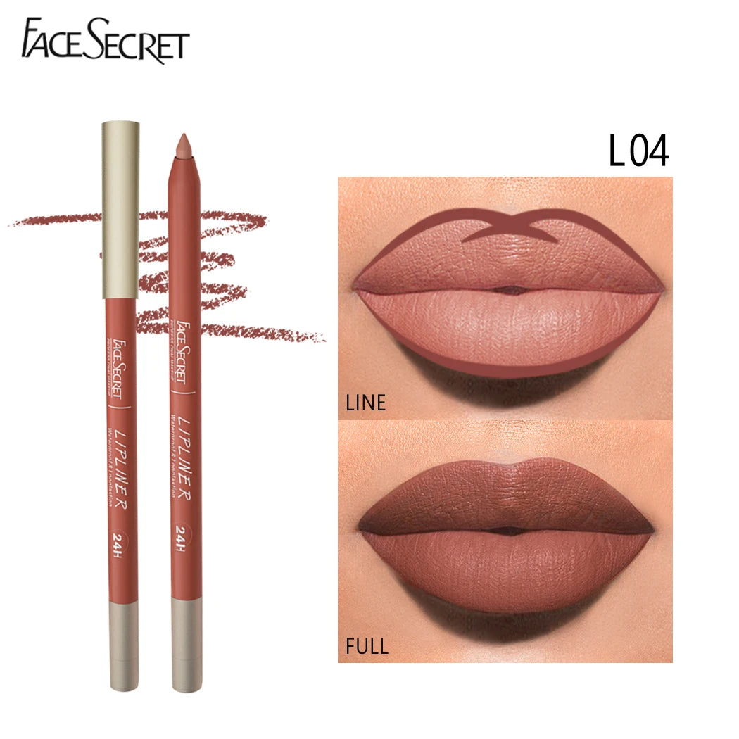 Face Secret 12 Color Lipliner Waterproof LongLasting Velvet Matte - LIPOXI