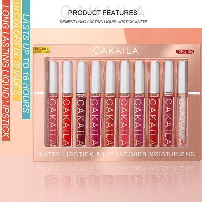 KACAILA 6/10 Colors Lipstick Set Velvet Matte Gift Set - LIPOXI