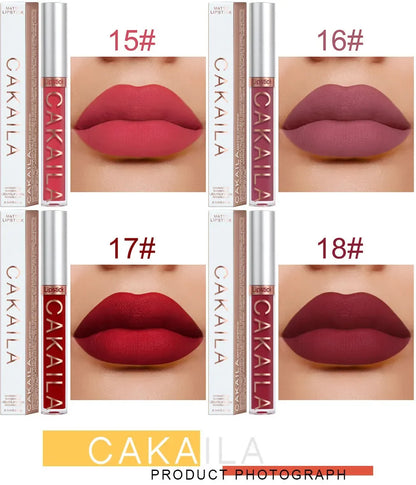 1PC Velvet Matte Lipstick Lip Gloss Light Red Long Lasting - LIPOXI