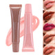 1pcs Soft Tube Mirror Lip Gloss Lip Oil Nude Brown Beauty