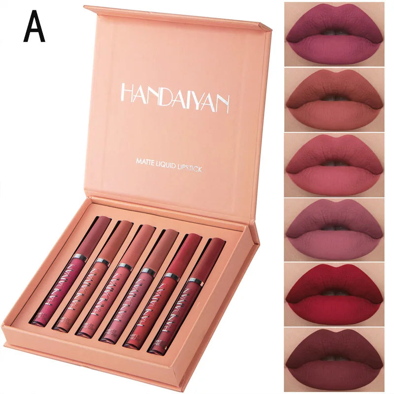 HANDAIYAN Set of 6 NonStick Cup Liquid Lipstick Gift Box - LIPOXI