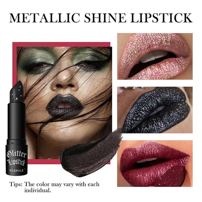 Waterproof Glitter Lipsticks Punk Style Matte Velvet Makeup - LIPOXI