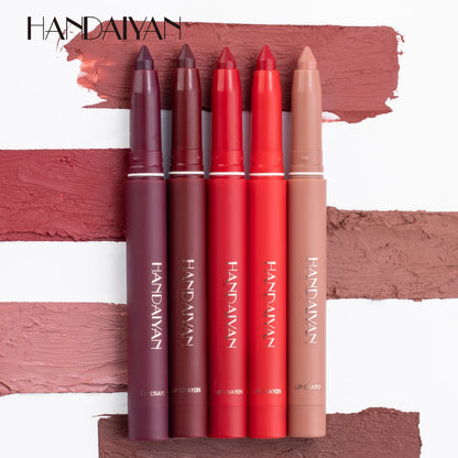 HANDAIYAN 12 Colors Crayon Lipstick High Pigment Matte Lip Liner - LIPOXI