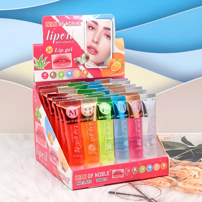 6Pcs Fruity Flavor Watery Glossy Lip Gloss Set Hydrating - LIPOXI