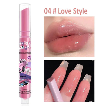 Jelly Mirror Lipstick Makeup Love Shape Long Lasting Gloss - LIPOXI