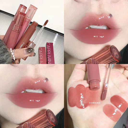 Mirror Jelly Lip Glaze 6 Colors Waterproof Long Lasting Gloss - LIPOXI