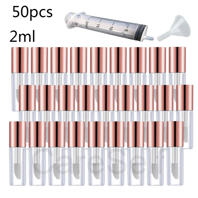 50pcs 2ml Refillable Lip Balm Tubes - LIPOXI