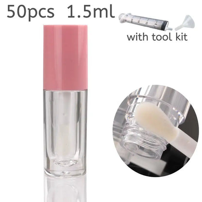 50pcs Rose Gold Mini Lip Gloss Tubes - LIPOXI