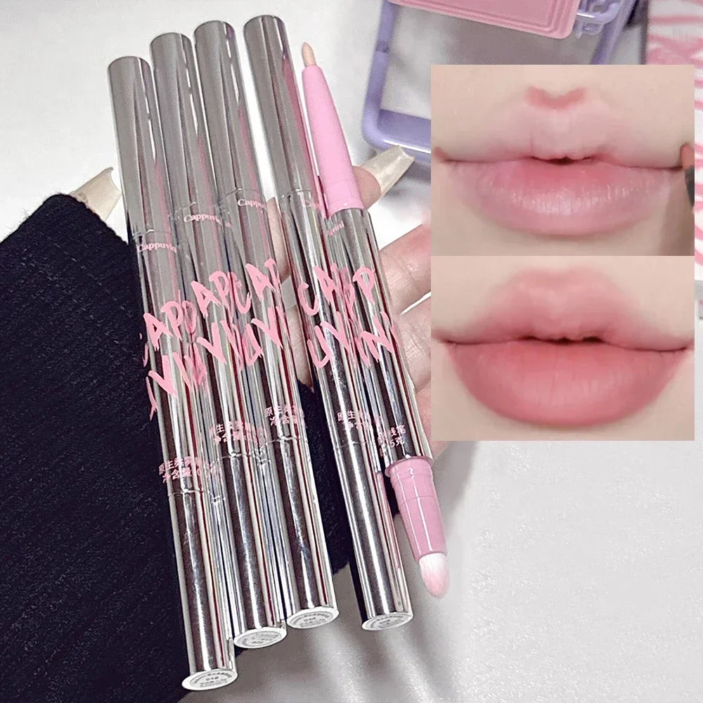 Lip Liner Pen Matte Lipstick Pen Silver Tube Waterproof - LIPOXI