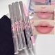 Lip Liner Pen Matte Lipstick Pen Silver Tube Waterproof