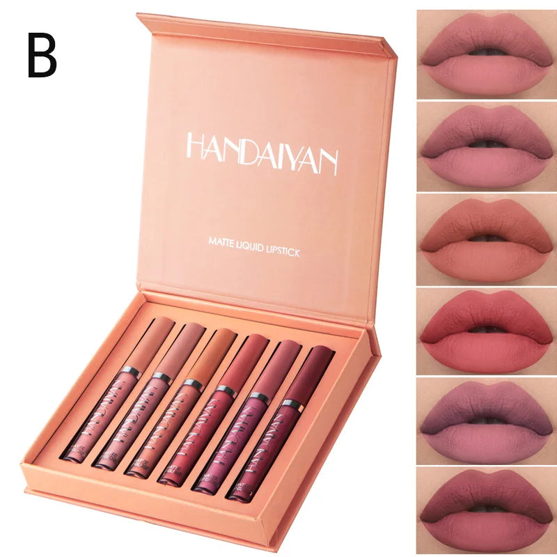 HANDAIYAN Set of 6 NonStick Cup Liquid Lipstick Gift Box - LIPOXI