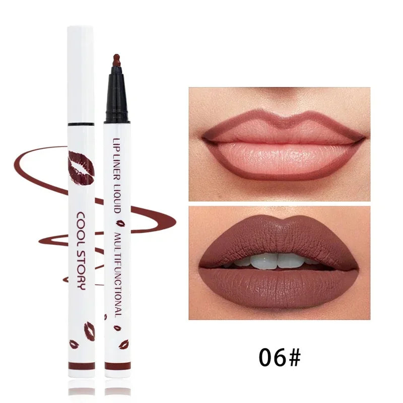 Matte Soft Lip Liner Liquid Lipliner Pencil Long Lasting - LIPOXI