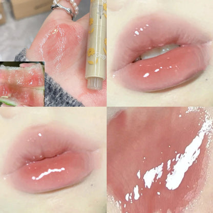 Water-Light Lip Glaze Mirror Glitter Lip Tint Love Heart Shape - LIPOXI