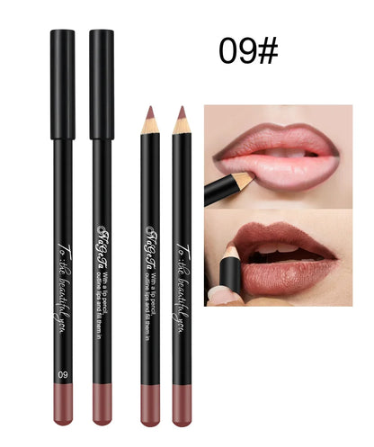 12Colors Matte Lip Liner Pen Waterproof Alluring Lips Cosmetics - LIPOXI