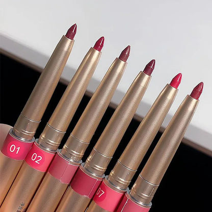 Auto Rotate Red Lip Liner Pencil Long Lasting Korean Makeup - LIPOXI